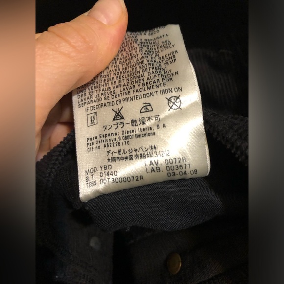 Diesel corduroy boot cut/ wide leg pants - Picture 9 of 9